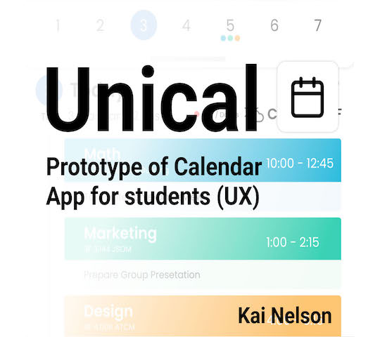Unical : Calendar app for University students | Kai Nelson